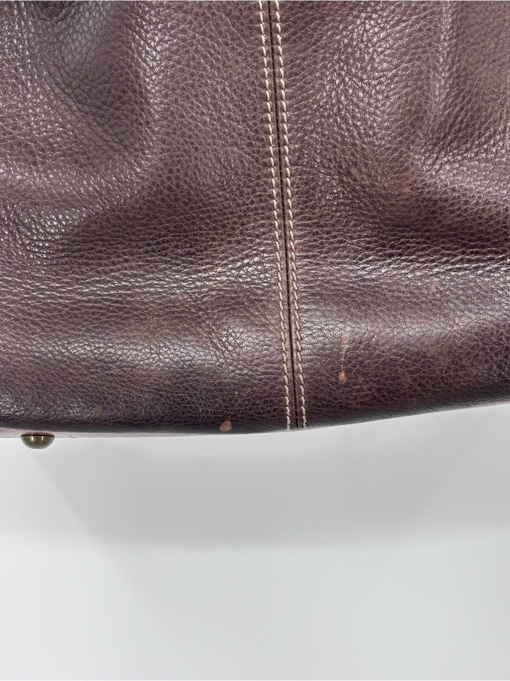 Fossil Brown Leather Shoulder handbag Bag - Classic Two-Tone Design vintage hobo - Picture 3 of 12